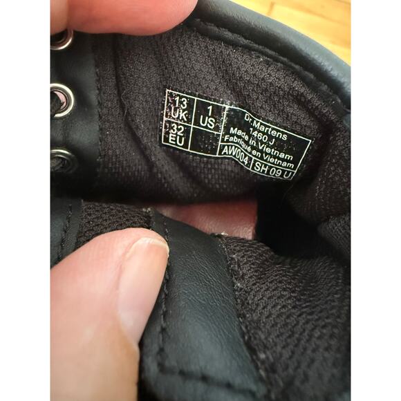 Dr Martens cherry red distressed combat boots - Picture 7 of 7